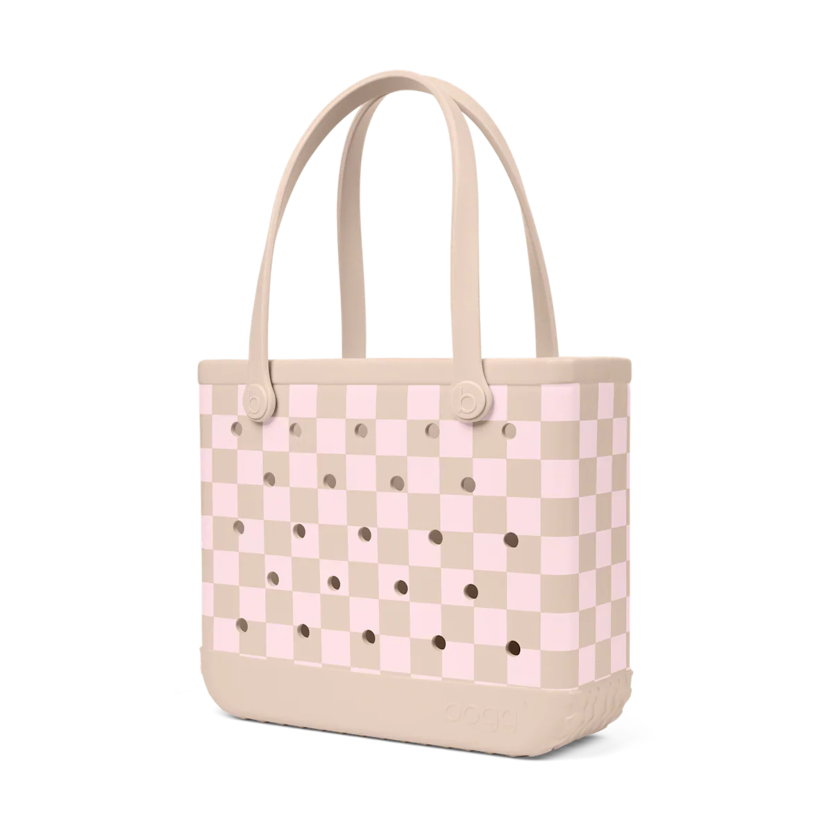 Baby Bogg Bag - Checkered Linen/ Pink Marshmallow