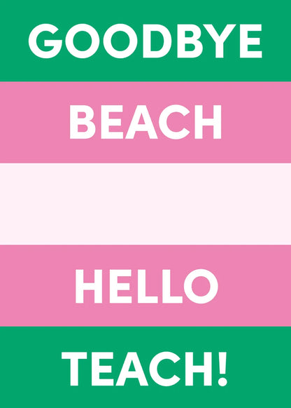 Hello Teach Greeting Card