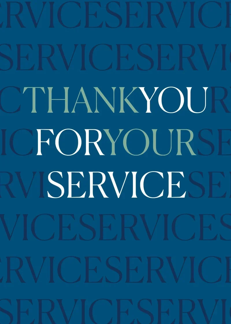 Thank You For Your Service Greeting Card
