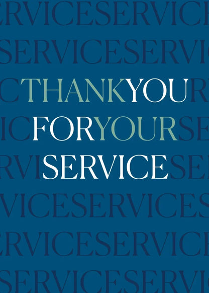 Thank You For Your Service Greeting Card