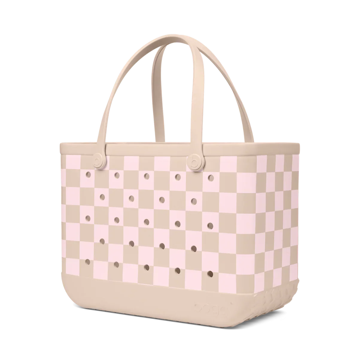 Original Bogg Bag - Checkered Linen/ Pink Marshmallow