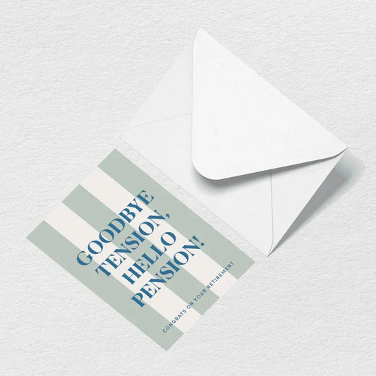 Hello Pension Greeting Card