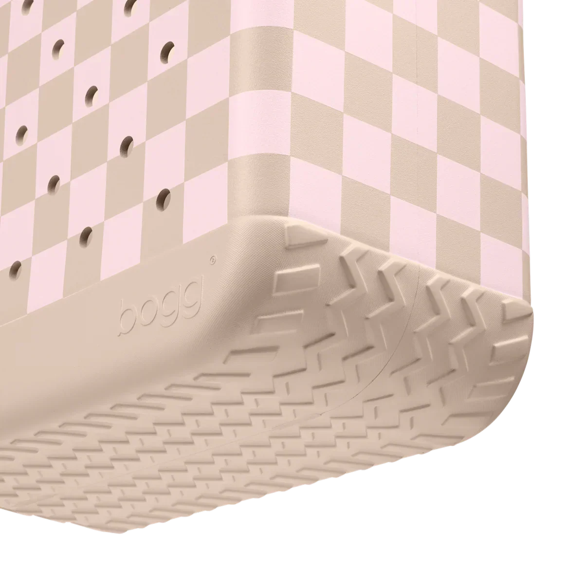 Original Bogg Bag - Checkered Linen/ Pink Marshmallow