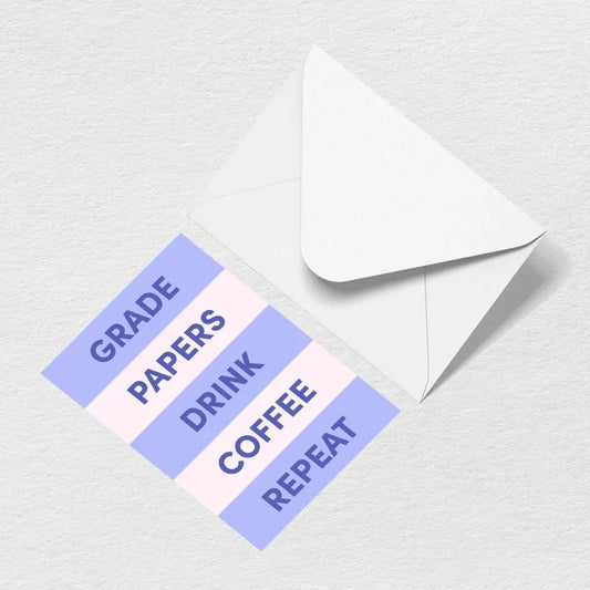 Grade Papers Greeting Card